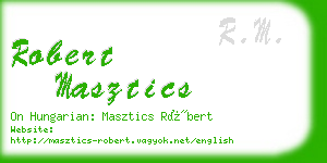 robert masztics business card